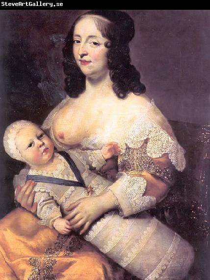 Charles Beaubrun Louis XIV et la Dame Longuet de La Giraudiee